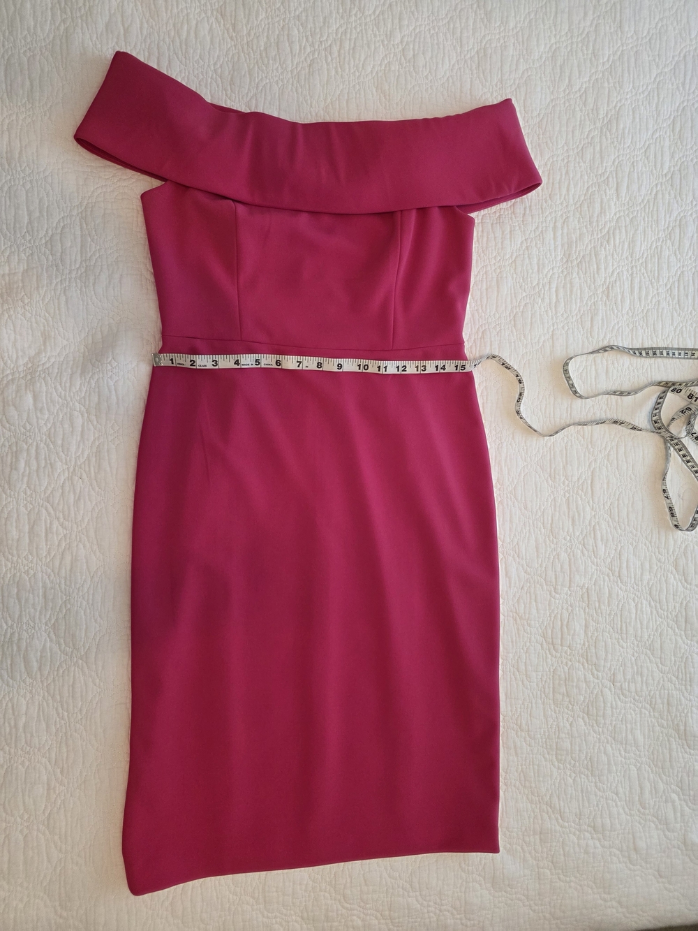 Calvin Klein One-Shoulder Fuchsia Sheath Dress